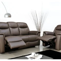 Fauteuil Relax EVASION En Cuir - Marron -Promos Fauteora Magasin fauteuil relax 7920