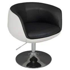 BOWL - Fauteuil Pivotant Simili Bicolore