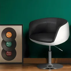 BOWL - Fauteuil Pivotant Simili Bicolore -Promos Fauteora Magasin fauteuil 10198145