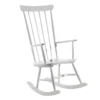 JESSIE - Chaise à Bascule En Bois Massif Laqué Blanc -Promos Fauteora Magasin fauteuil 10555743