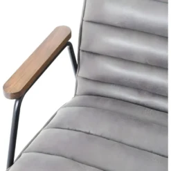 Fauteuil Hutch En Simili Cuir Gris -Promos Fauteora Magasin fauteuil 10564935