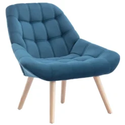Fauteuil En Velours Bleu Canard LUOSTO -Promos Fauteora Magasin fauteuil 10593253
