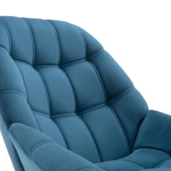 Fauteuil En Velours Bleu Canard LUOSTO -Promos Fauteora Magasin fauteuil 10593259