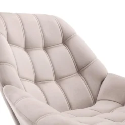 Fauteuil En Velours Beige LUOSTO -Promos Fauteora Magasin fauteuil 10593349