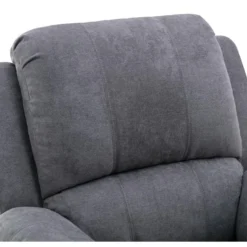 Fauteuil Relax En Microfibre Et Simili Gris Et Blanc BRODY -Promos Fauteora Magasin fauteuil 10678707