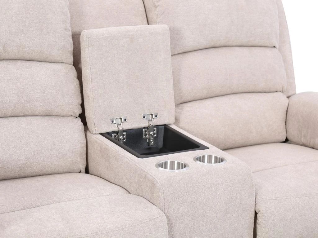 Fauteuil Relax électrique En Tissu Beige NEVERS 9 Fauteuil Relax électrique En Tissu Beige NEVERS – Image 8