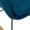 Fauteuil à Bascule Rocking-chair En Tissu Bleu Canard -Promos Fauteora Magasin fauteuil 10757421