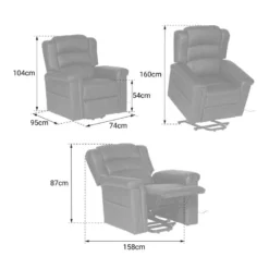 Fauteuil électrique Inclinable BERNIE Gris - HAPPY GARDEN 13 Fauteuil électrique Inclinable BERNIE Gris - HAPPY GARDEN -Promos Fauteora Magasin fauteuil 10781003