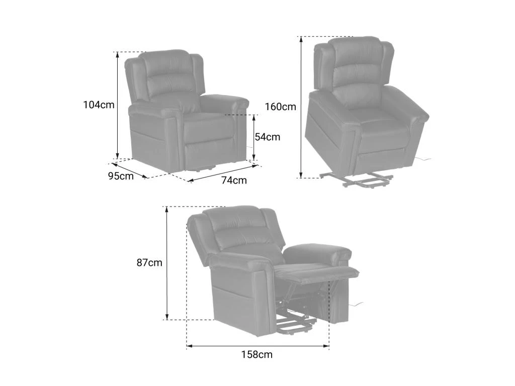 Fauteuil électrique Inclinable BERNIE Gris - HAPPY GARDEN 7 Fauteuil électrique Inclinable BERNIE Gris - HAPPY GARDEN – Image 5