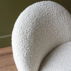 Fauteuil En Tissu Bouclette écru HELMI - HAPPY GARDEN -Promos Fauteora Magasin fauteuil 10781115