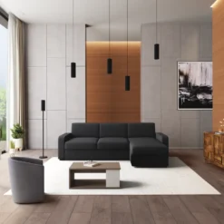 Fauteuil Cabriolet En Simili RANIN - Gris -Promos Fauteora Magasin fauteuil 10878483