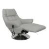 Fauteuil De Relaxation électrique Cuir Gris Clair - THADER -Promos Fauteora Magasin fauteuil 11122361
