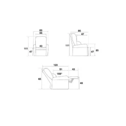 Fauteuil De Relaxation électrique Cuir Gris Clair - THADER 8 Fauteuil De Relaxation électrique Cuir Gris Clair - THADER -Promos Fauteora Magasin fauteuil 11122365