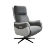 Fauteuil Pivotant Relax électrique Gris - PLICY -Promos Fauteora Magasin fauteuil 11122371