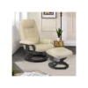 Fauteuil De Relaxation Cuir Beige - EXCELLY N°1 -Promos Fauteora Magasin fauteuil 11122389