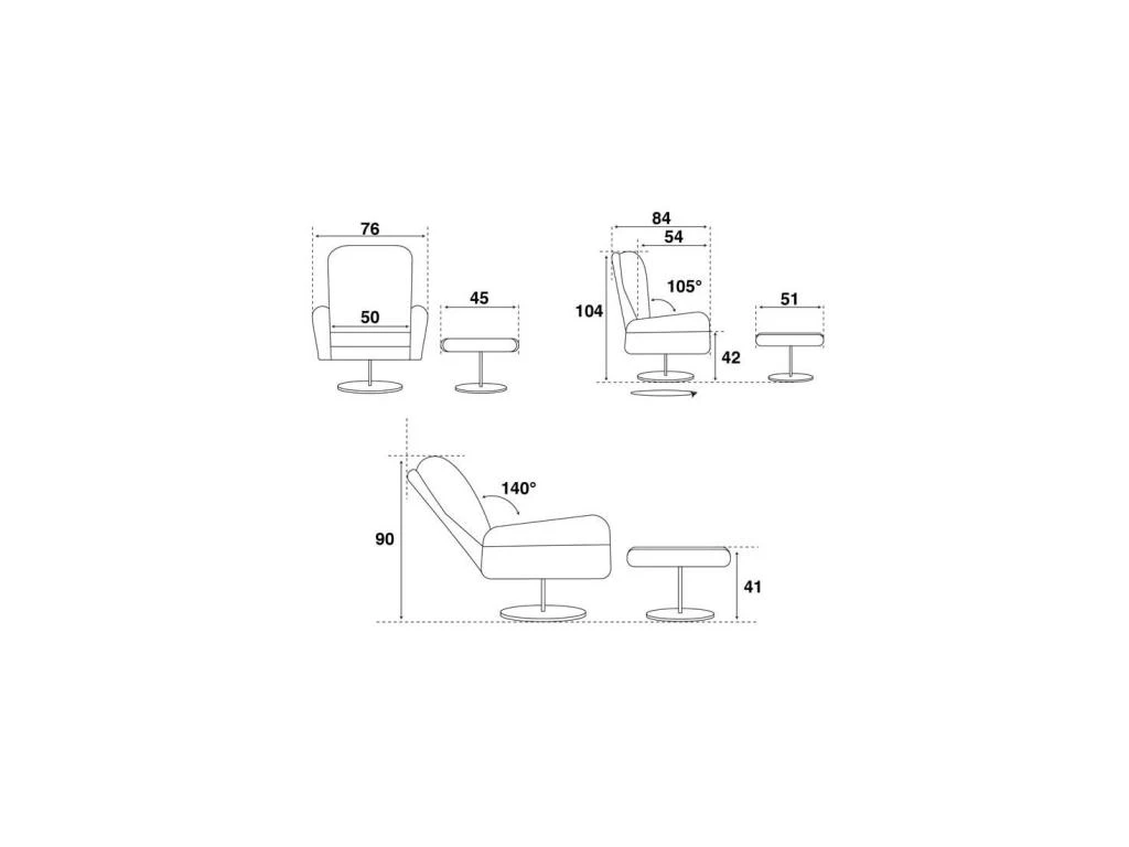 Fauteuil De Relaxation Cuir Beige - EXCELLY N°1 6 Fauteuil De Relaxation Cuir Beige - EXCELLY N°1 – Image 4