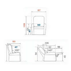 Fauteuil Relax Electrique Tissu Gris Perle - RUSSIA 6 Fauteuil Relax Electrique Tissu Gris Perle - RUSSIA -Promos Fauteora Magasin fauteuil 11122429