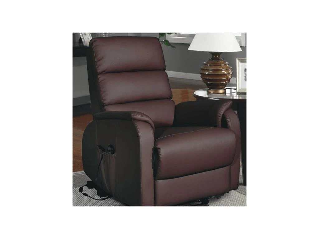 Fauteuil Relax Releveur Simili Cuir Marron - VERSO 4 Fauteuil Relax Releveur Simili Cuir Marron - VERSO – Image 2