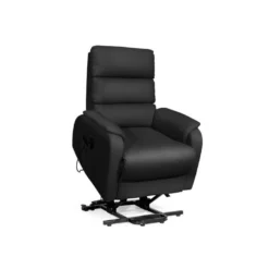 Fauteuil Relax Releveur Simili Cuir Noir - VERSO