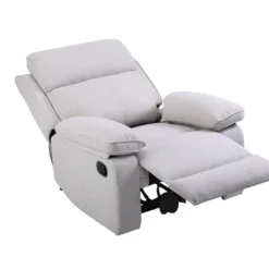 Fauteuil Relax En Tissu Beige LANA -Promos Fauteora Magasin fauteuil 11344953
