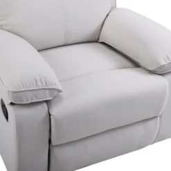 Fauteuil Relax En Tissu Beige LANA -Promos Fauteora Magasin fauteuil 11344959