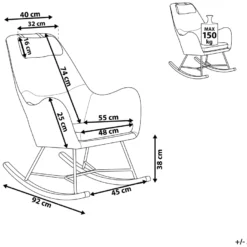 Chaise à Bascule Jaune ARRIE -Promos Fauteora Magasin fauteuil 11805305