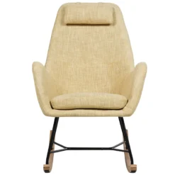 Chaise à Bascule Jaune ARRIE -Promos Fauteora Magasin fauteuil 11805307