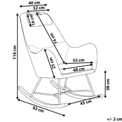 Chaise à Bascule Beige ARRIE -Promos Fauteora Magasin fauteuil 11805721