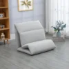 Fauteuil Convertible Fauteuil Paresseux Grand Confort Inclinaison Dossier Multipositions 90°-180° Acier Tissu Gris Clair -Promos Fauteora Magasin fauteuil 12462101