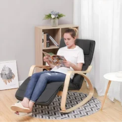 Fauteuil à Bascule Avec Accoudoirs Et Repose-pieds 5 Positions - L55 X H91 Cm -Promos Fauteora Magasin fauteuil 12561717