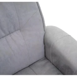 Fauteuil Relax TV Fauteuil Avec Tabouret En Tissu/textile Gris Clair 04_0002927 -Promos Fauteora Magasin fauteuil 12621033