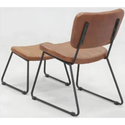 Fauteuil Vintage Et Repose-pieds Cuir De Buffle -Promos Fauteora Magasin fauteuil 12728687