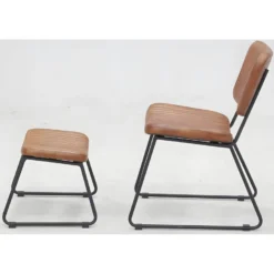 Fauteuil Vintage Et Repose-pieds Cuir De Buffle -Promos Fauteora Magasin fauteuil 12728689