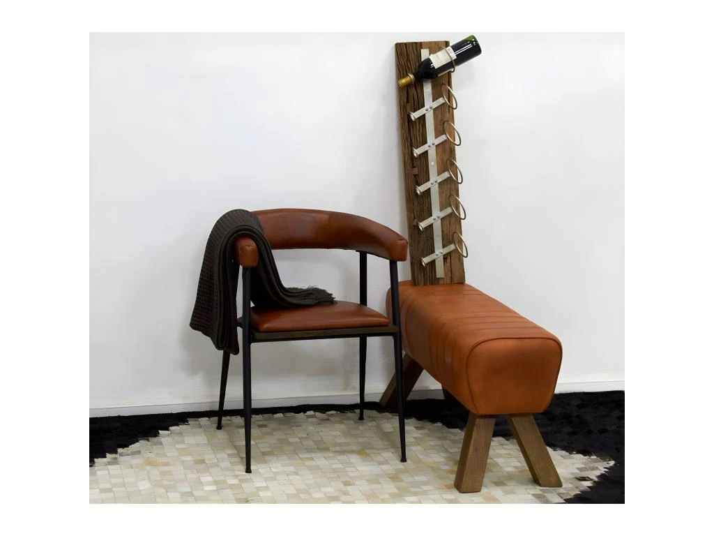 Fauteuil En Cuir Et Métal 4 Fauteuil En Cuir Et Métal – Image 2