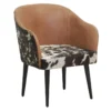 Fauteuil En Cuir Camel Et Peau De Vache -Promos Fauteora Magasin fauteuil 12898073