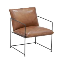 Fauteuil En Cuir De Buffle Et Métal