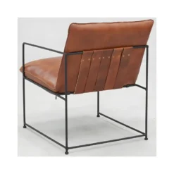 Fauteuil En Cuir De Buffle Et Métal -Promos Fauteora Magasin fauteuil 12898461