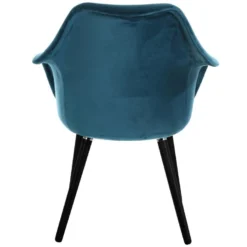 Chaise Anssen En Velours Bleu Canard -Promos Fauteora Magasin fauteuil 13007319