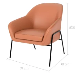 Fauteuil Terracotta Aubin En Cuir Synthétique 11 Fauteuil Terracotta Aubin En Cuir Synthétique -Promos Fauteora Magasin fauteuil 13007691