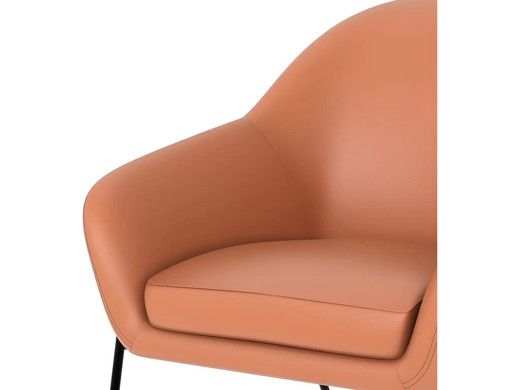 Fauteuil Terracotta Aubin En Cuir Synthétique 6 Fauteuil Terracotta Aubin En Cuir Synthétique – Image 4