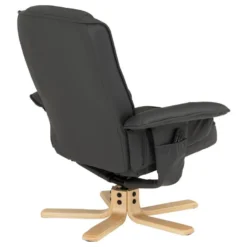 Fauteuil De Relaxation CHARLY Avec Repose-pieds Pouf Siège Pivotant Dossier Inclinable Assise Rembourrée Relax, En Synthétique Gris 11 Fauteuil De Relaxation CHARLY Avec Repose-pieds Pouf Siège Pivotant Dossier Inclinable Assise Rembourrée Relax, En Synthétique Gris -Promos Fauteora Magasin fauteuil 13048869