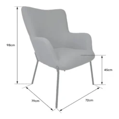 Fauteuil En Tissu Boucle Vert Kaki EIRA - HAPPY GARDEN -Promos Fauteora Magasin fauteuil 13082979