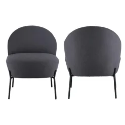 Fauteuil En Tissu Boucle Gris HELMI - HAPPY GARDEN -Promos Fauteora Magasin fauteuil 13082987