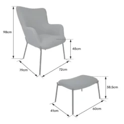 Fauteuil En Tissu Boucle Vert Kaki Avec Repose-pieds EIRA - HAPPY GARDEN -Promos Fauteora Magasin fauteuil 13083009