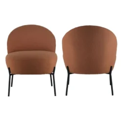 Fauteuil En Tissu Boucle Rouille HELMI - HAPPY GARDEN -Promos Fauteora Magasin fauteuil 13083027