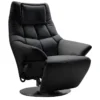 RADONA - Fauteuil Relax Electrique Cuir Noir -Promos Fauteora Magasin fauteuil 13098195