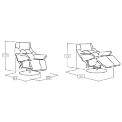 RADONA - Fauteuil Relax Electrique Cuir Noir -Promos Fauteora Magasin fauteuil 13098201