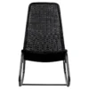 Tom - Rocking-chair En Résine Tressée Et Métal - Couleur - Noir -Promos Fauteora Magasin fauteuil 13288207