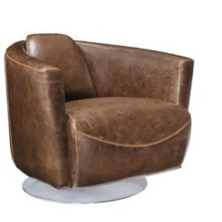 Fauteuil Club 100% Cuir Vieilli FLORENTIN -Promos Fauteora Magasin fauteuil 134471