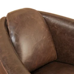 Fauteuil Club 100% Cuir Vieilli FLORENTIN -Promos Fauteora Magasin fauteuil 134476